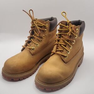 Timberland Premium Little Kids 6 Inch Waterproof Tan Leather Boots Sz 13